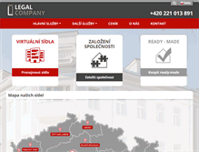 Tablet Screenshot of legalcompany.cz